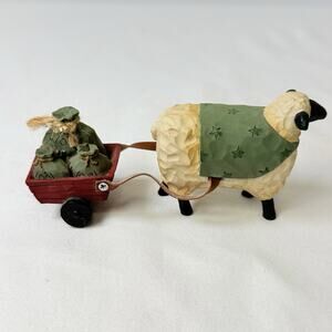 Blossom Bucket Teresa Kogut Prematave Sheep Pulling Wagon With Wool
